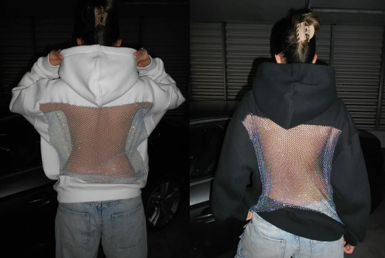 Spotlight CrystalMesh Oversized Sparkle Hoodie