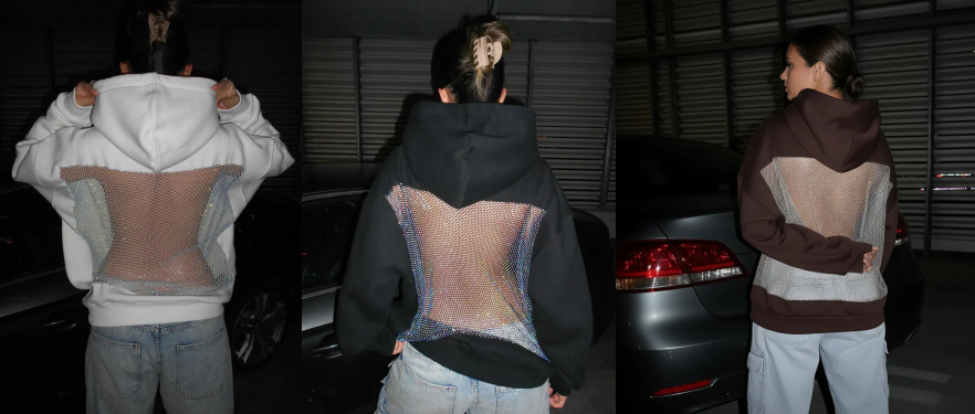 Spotlight CrystalMesh Oversized Sparkle Hoodie